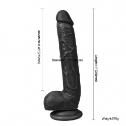 Uzun Kalın Penis Et Dokusu Süper Realistik Dildo 28 cm