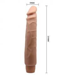 25 CM Damarlı Realistik 10 Titreşimli Vibratör Penis
